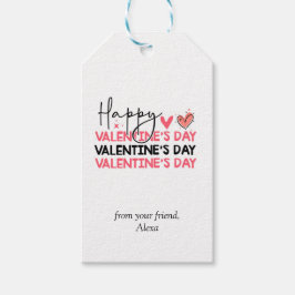 ハッピーバレンタインデー、シンプルギフトラベル、愛 ギフトタグ
