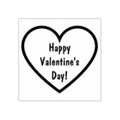 ハッピーバレンタインデー!シンプル可愛いハート ラバースタンプ (インプリント)