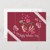 ハッピーバレンタインデー シーズンポストカード (正面/裏面)