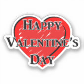 ハッピーバレンタインデー シール (正面)