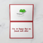 ハッピーバレンタインデー、スイートピー シーズンカード (内部)