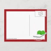 ハッピーバレンタインデー、スイートピー シーズンポストカード (裏面)