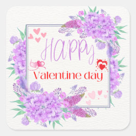 ハッピーバレンタインデー スクエアシール