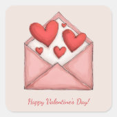 ハッピーバレンタインデー! スクエアシール (正面)