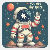 ハッピーバレンタインデー! スクエアシール (正面)