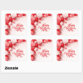 ハッピーバレンタインデー スクエアシール (シート)