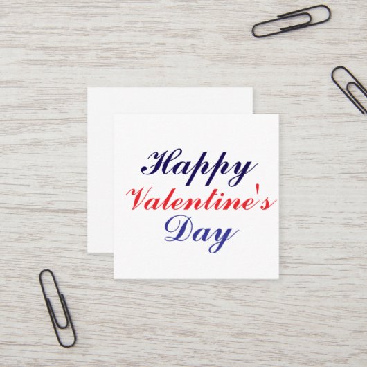 ハッピーバレンタインデー スクエア名刺 (正面/裏面インサイチュ)