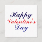 ハッピーバレンタインデー スクエア名刺 (正面)