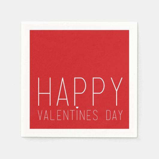 ハッピーバレンタインデー スタンダードカクテルナプキン (正面)