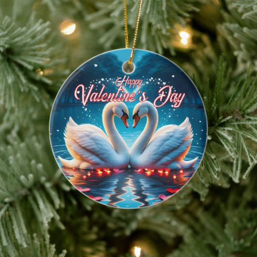 ハッピーバレンタインデー セラミックオーナメント (ツリー)