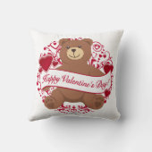 ハッピーバレンタインデー!テディベア クッション (裏面)