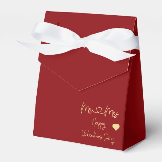 ハッピーバレンタインデー テント Mr & Mrs フェイバーボックス (正面サイド)