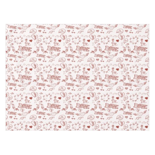 ハッピーバレンタインデー テーブルクロス (正面(横))