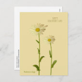 ハッピーバレンタインデー-デイジー花 シーズンポストカード (正面/裏面)