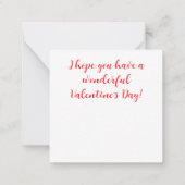 ハッピーバレンタインデー ノートカード (裏面)