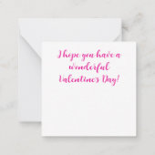 ハッピーバレンタインデー ノートカード (裏面)