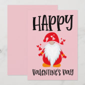 ハッピーバレンタインデー　ノームのホリデーカード シーズンカード (正面/裏面)