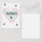 ハッピーバレンタインデー | ハグ＆キス ノートカード (正面/裏面)
