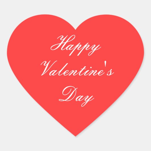 ハッピーバレンタインデー ハートシール (正面)