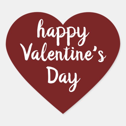 ハッピーバレンタインデー ハートシール (正面)