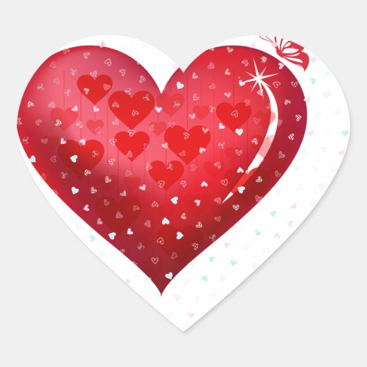 ハッピーバレンタインデー ハートシール (正面)