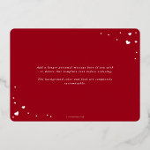 ハッピーバレンタインデー+ハートフォイルフォトカード 箔シーズンカード (裏面)