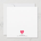 "ハッピーバレンタインデー"ハートフラパーソナライズされたット カード (裏面)