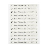 ハッピーバレンタインデー+ハート差出人住所 ラップアラウンドラベル (シート)