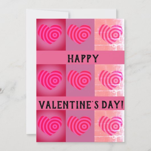 ハッピーバレンタインデー ハート シーズンカード (正面)
