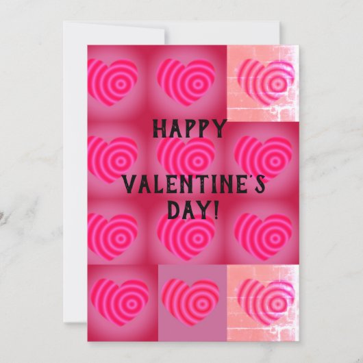 ハッピーバレンタインデー ハート シーズンカード (正面)