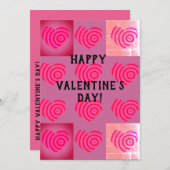 ハッピーバレンタインデー ハート シーズンカード (正面/裏面)