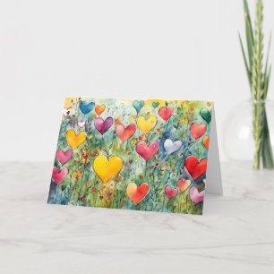 ハッピーバレンタインデー ハート シーズンカード