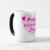 「ハッピーバレンタインデー」ハート モーフィングマグカップ (正面左)