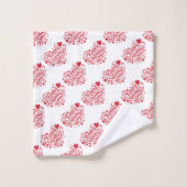 ハッピーバレンタインデー バスタオルセット (ウォッシュタオル)