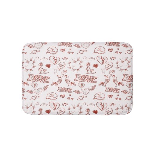 ハッピーバレンタインデー バスマット (正面)