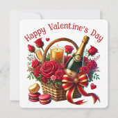 ハッピーバレンタインデー – バレンタインのカード サンキューカード (正面)