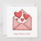 ハッピーバレンタインデー!バレンタインデーのカード。 シーズンカード (正面)