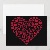 ハッピーバレンタインデー バレンタイン ラブ ハート シーズンカード (正面/裏面)