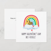 ハッピーバレンタインデー ビューティフル フラット カード (正面/裏面)
