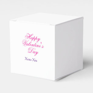 ハッピーバレンタインデー ピンク パープル xoxo 愛 名前 c フェイバーボックス