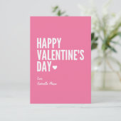 ハッピーバレンタインデー |ピンク 招待状 (スタンド正面)