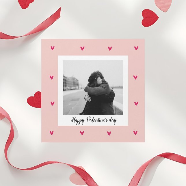 ハッピーバレンタインデー |ピンク&赤いハート |ギフト (クリエイターアップロード済み)