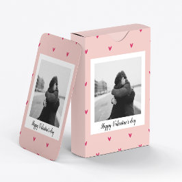 ハッピーバレンタインデー |ピンク&赤いハート |ギフト トランプ