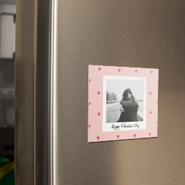 ハッピーバレンタインデー |ピンク&赤いハート |ギフト マグネット