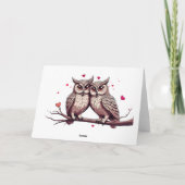 ハッピーバレンタインデー フクロウたち シーズンカード (裏面)