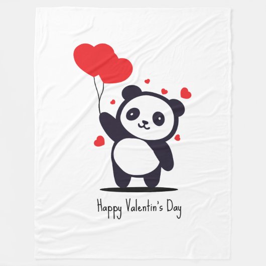 ハッピーバレンタインデー フリースブランケット (正面)