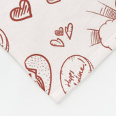 ハッピーバレンタインデー フリースブランケット (角)