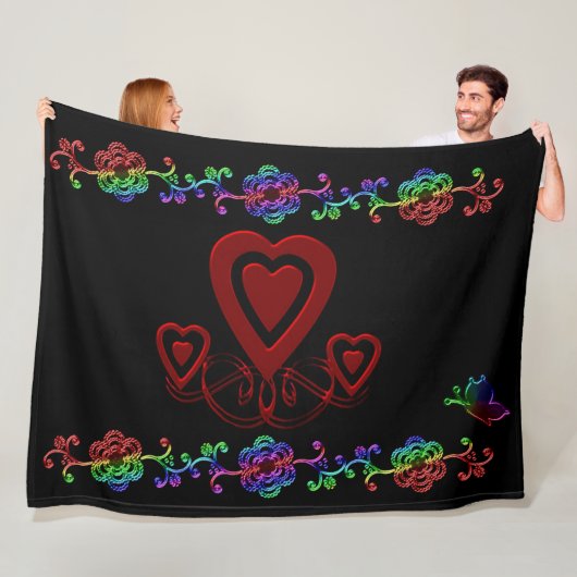 ハッピーバレンタインデー フリースブランケット (インサイチュ)