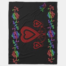 ハッピーバレンタインデー フリースブランケット