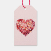 ハッピーバレンタインデー |フローラハート |カスタム ギフトタグ (裏面)